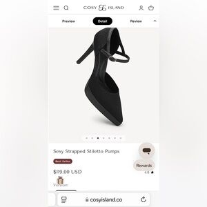 Cosy Island Black Stiletto Pumps